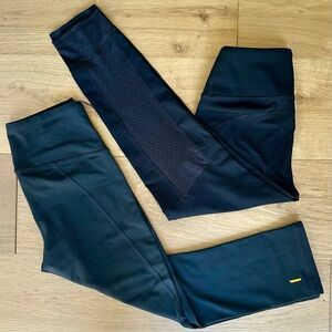 Lucy Activewear Bundle Stretch Compression Ventilated Leggings Black XS Womens